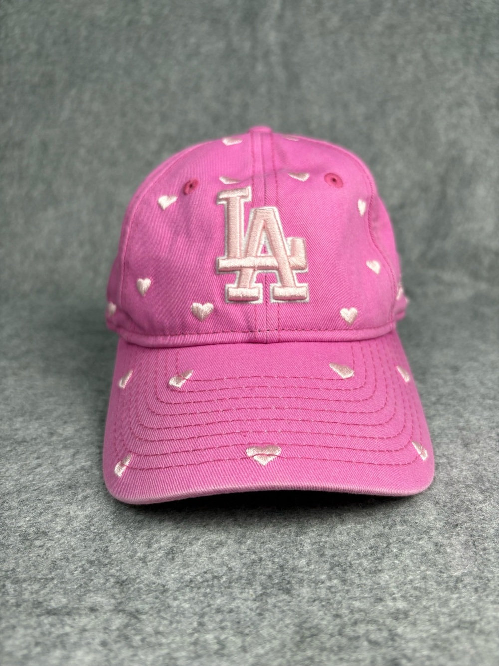 New Era LA Dodgers Pink Heart 9TWENTY Youth Hat